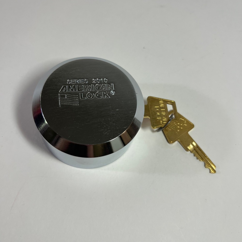 AmericanLock Series2010 Hidden Shackle HockeyPuck Padlock Chrome A2010 Keys New